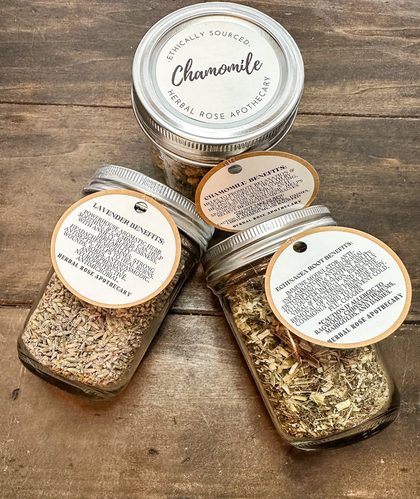 Dried Herbs Small Jars